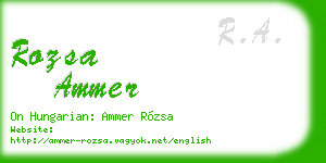 rozsa ammer business card