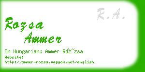 rozsa ammer business card